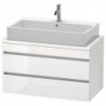 Meuble bas console DURASTYLE 512x900x478mm blanciss matt/basalt mat