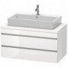 Meuble bas console DURASTYLE 512x1000x548mm basalt matt/blanc mat
