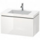 Meuble sous-vasque L-CUBE WT Vero Air 500x800x480mm 1 trou de robinetterie blanc mat