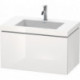 Meuble sous-vasque L-CUBE WT Vero Air 500x800x480mm 1 trou de robinetterie blanc brillant