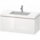 Meuble sous-vasque L-CUBE WT Vero Air 500x1000x480mm 1 trou de robinetterie blanc brillant