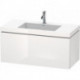 Meuble sous-vasque L-CUBE WT Vero Air 500x1000x480mm 1 trou de robinetterie blanc brillant