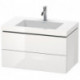 Meuble sous-vasque L-CUBE WT Vero Air 500x800x480mm sans trou de robinetterie blanc mat