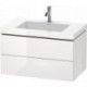 Meuble sous-vasque L-CUBE WT Vero Air 500x800x480mm 1 trou de robinetterie blanc brillant