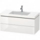 Meuble sous-vasque L-CUBE WT Vero Air 500x1000x480mm sans trou de robinetterie blanc mat