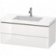 Meuble sous-vasque L-CUBE WT Vero Air 500x1000x480mm 1 trou de robinetterie blanc brillant
