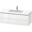 Meuble sous-vasque L-CUBE WT Vero Air 500x1200x480mm sans trou de robinetterie blanc mat