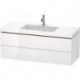 Meuble sous-vasque L-CUBE WT Vero Air 500x1200x480mm 1 trou de robinetterie blanc brillant