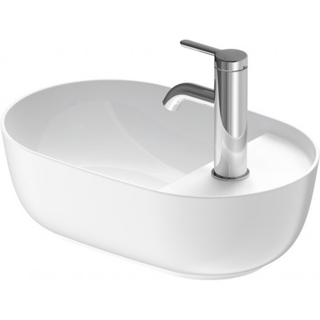 Vasque à poser LUV sans débordement trou B 420x270mm 1 troublanc sd-ma