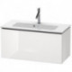 Meuble sous-vasque Duravit L-CUBE Compact 400x820x391mm blanc brillant lack