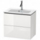 Meuble sous-vasque Duravit L-CUBE Compact 550x620x391mm blanc brillant