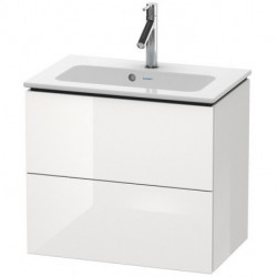 Meuble sous-vasque Duravit L-CUBE Compact 550x620x391mm blanc brillant lack