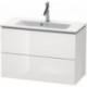 Meuble sous-vasque Duravit L-CUBE Compact 550x820x391mm blanc brillant