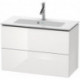 Meuble sous-vasque Duravit L-CUBE Compact 550x820x391mm blanc brillant lack