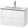 Meuble sous-vasque Duravit L-CUBE Compact 550x820x391mm blanc brillant lack