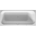 Baignoire Bain à remous rectangulaire HAPPY D.2 180 l 170x75 blanc 1 dossier incliné droite Air-Syst
