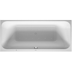 Baignoire Bain à remous rectangulaire HAPPY D.2 180 l 180x80 blanc, 2 dossiers Air-Syst