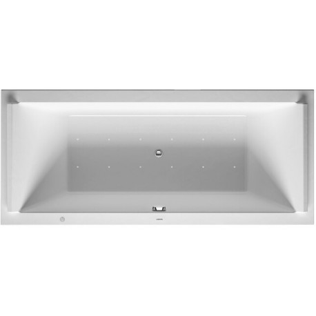 Baignoire Bain à remous rectangulaire STARCK 174 l 180x80 blanc, 2 dossiers Air-Syst