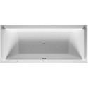 Baignoire Bain à remous rectangulaire STARCK 174 l 180x80 blanc, 2 dossiers Air-Syst
