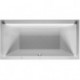 Baignoire Bain à remous rectangulaire STARCK 212 l 180x90 blanc, 2 dossiers Air-Syst