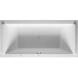 Baignoire Bain à remous rectangulaire STARCK 241 l 190x90 blanc, 2 dossiers Air-Syst