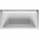 Baignoire Bain à remous rectangulaire STARCK 309 l 200x100 blanc, 2 dossiers Air-Syst