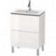 Meuble sous-vasque Duravit L-CUBE Compact 704x620x391mm blanc brillant