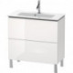 Meuble sous-vasque Duravit L-CUBE Compact 704x820x391mm blanc brillant