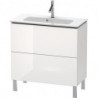 Meuble sous-vasque Duravit L-CUBE Compact 704x820x391mm blanc brillant lack