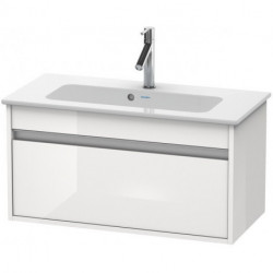 Meuble sous-vasque KETHO COMPACT 410x800x385mm blanc brillant