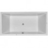 Baignoire Bain à remous rectangulaire STARCK 252 l 180x90 blanc, 2 dossiers Air-Syst