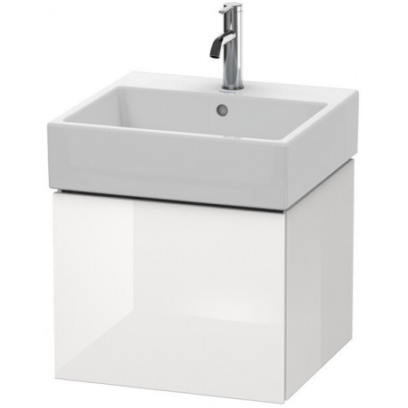 Meuble sous-vasque L-CUBE 394x484x459mm blanc brillant lack