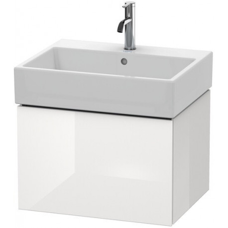 Meuble sous-vasque L-CUBE 394x584x459mm blanc brillant lack