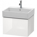 Meuble sous-vasque L-CUBE 394x584x459mm blanc brillant lack