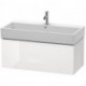 Meuble sous-vasque L-CUBE 394x984x459mm blanc mat