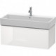 Meuble sous-vasque L-CUBE 394x984x459mm blanc brillant