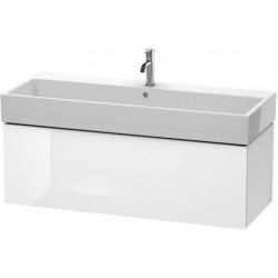 Meuble sous-vasque L-CUBE 394x1184x459mm blanc brillant