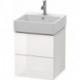 Meuble sous-vasque L-CUBE 544x484x459mm blanc brillant
