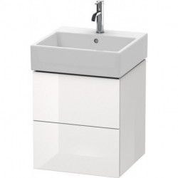 Meuble sous-vasque L-CUBE 544x484x459mm blanc brillant