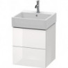 Meuble sous-vasque L-CUBE 544x484x459mm blanc brillant