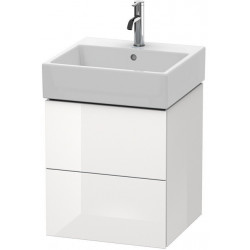 Meuble sous-vasque L-CUBE 544x484x459mm blanc brillant lack
