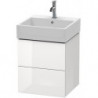 Meuble sous-vasque L-CUBE 544x484x459mm blanc brillant lack