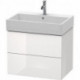 Meuble sous-vasque L-CUBE 544x684x459mm blanc brillant lack