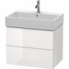 Meuble sous-vasque L-CUBE 544x684x459mm blanc brillant lack
