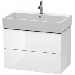 Meuble sous-vasque L-CUBE 544x784x459mm blanc brillant