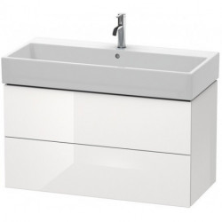 Meuble sous-vasque L-CUBE 544x984x459mm blanc brillant
