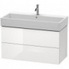 Meuble sous-vasque L-CUBE 544x984x459mm blanc brillant