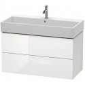 Meuble sous-vasque L-CUBE 544x984x459mm blanc brillant lack
