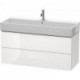 Meuble sous-vasque L-CUBE 544x1184x459mm blanc brillant