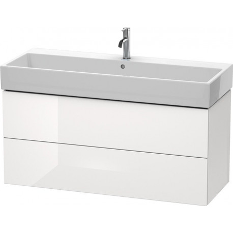 Meuble sous-vasque L-CUBE 544x1184x459mm blanc brillant
